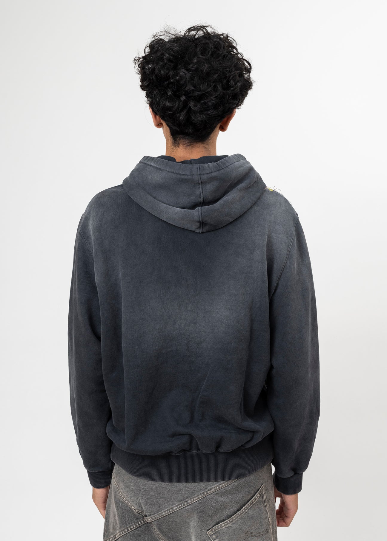 BLACK DOUBLET EMBROIDERED CHAIN ZIP-UP HOODIE – 017 Shop