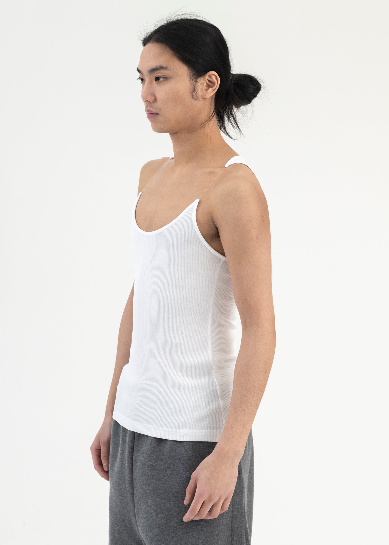 WHITE INVISIBLE STRAP TANK TOP – 017 Shop
