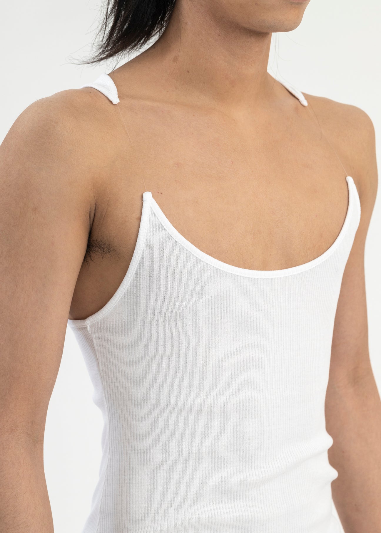 WHITE INVISIBLE STRAP TANK TOP – 017 Shop