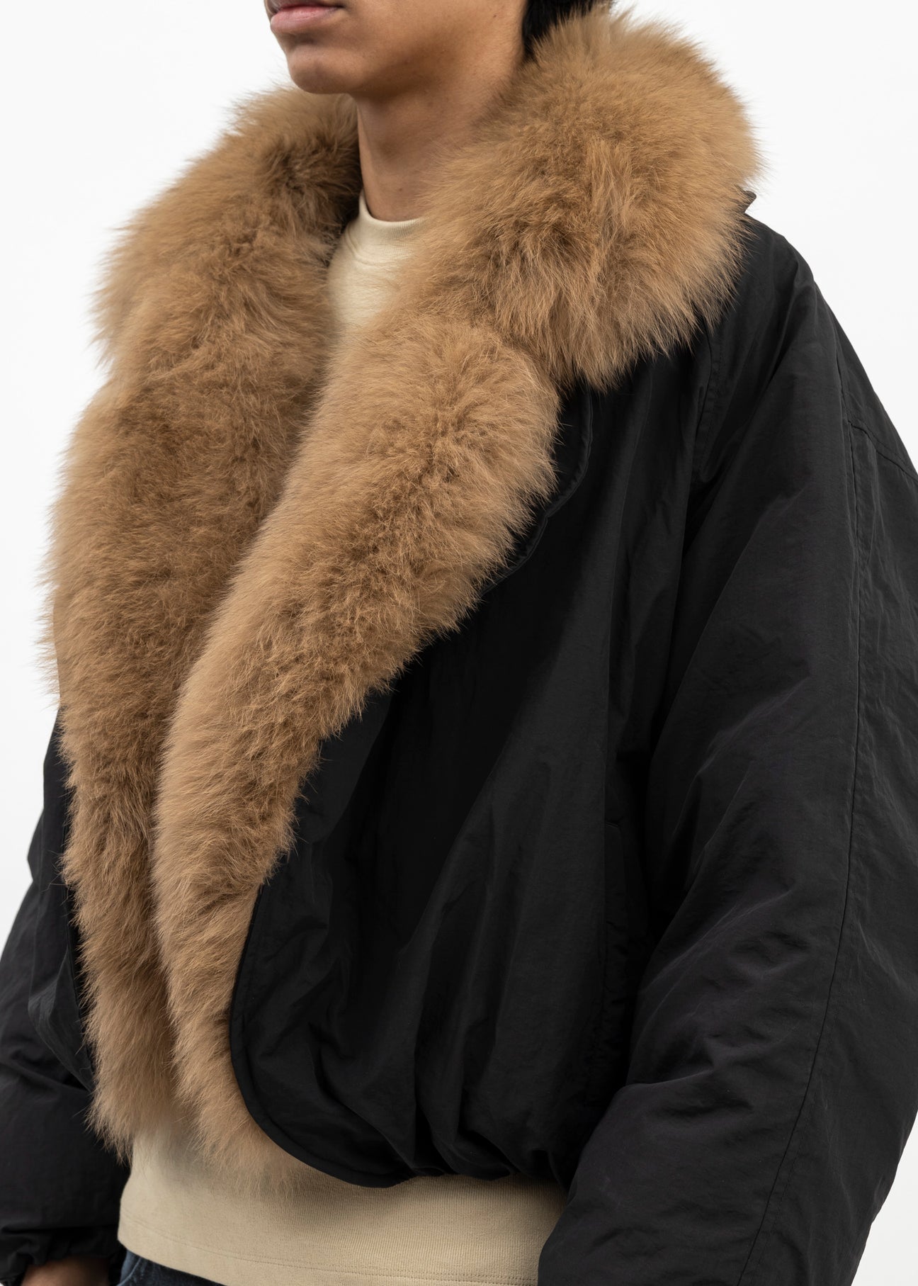 Fox Fur Collar Goose Down Jacket – 017 Shop