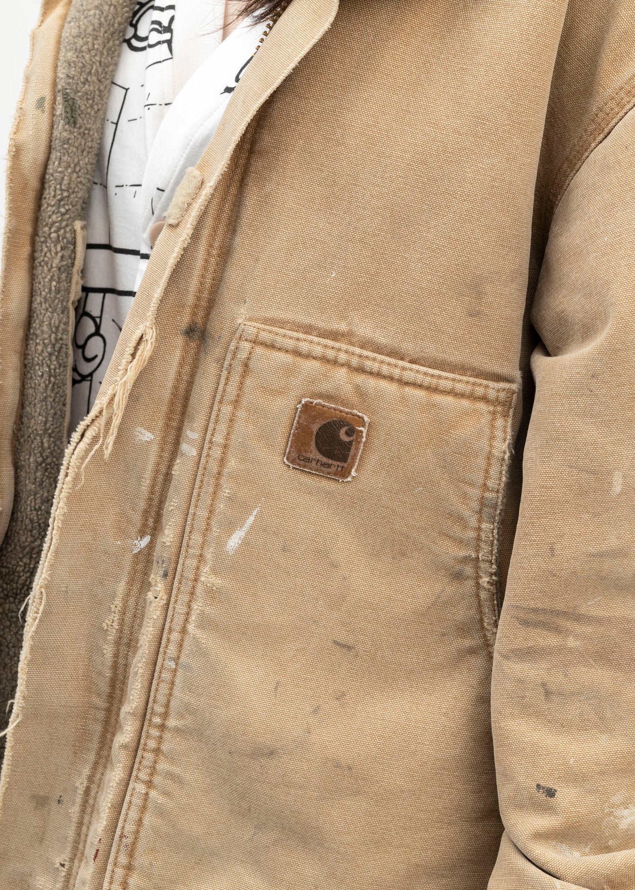 Vintage Beige Carhartt Detroit Jacket – 017 Shop