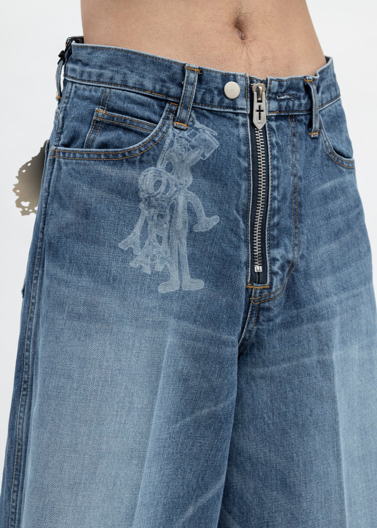 デニム/ジーンズ MASU FADED BAGGY FIT JEANS 46 