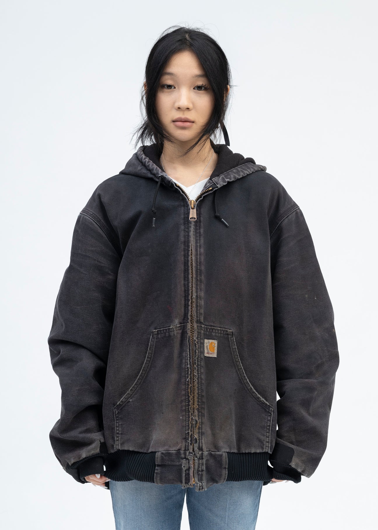 Vintage Black Carhartt Hooded Jacket – 017 Shop