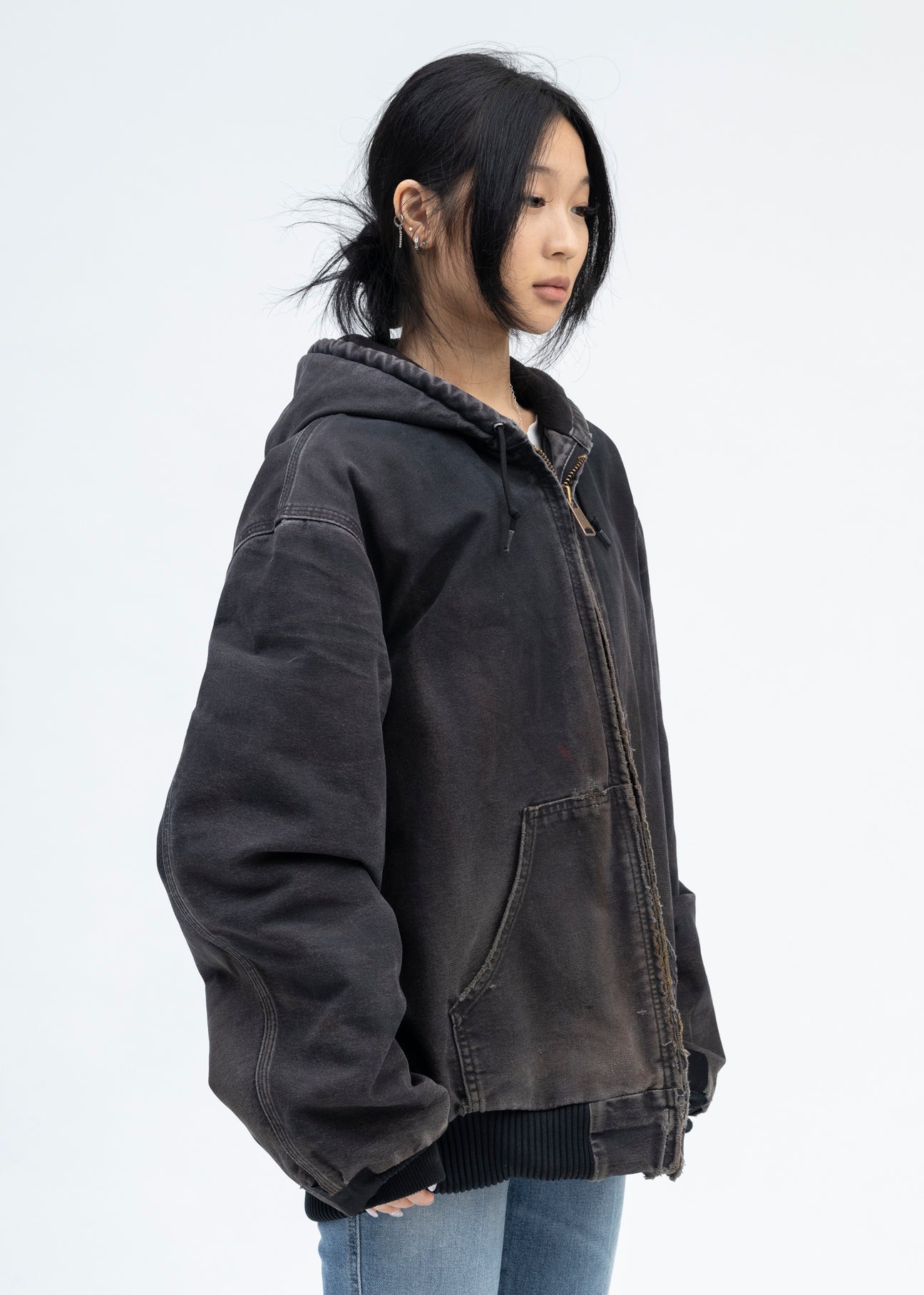 Vintage Black Carhartt Hooded Jacket – 017 Shop