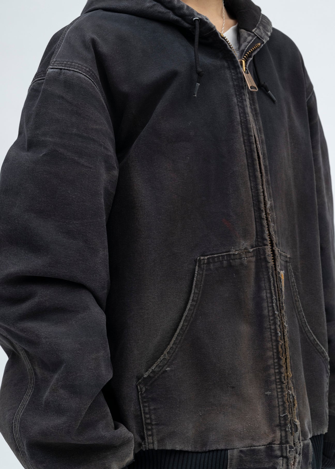 Vintage Black Carhartt Hooded Jacket – 017 Shop
