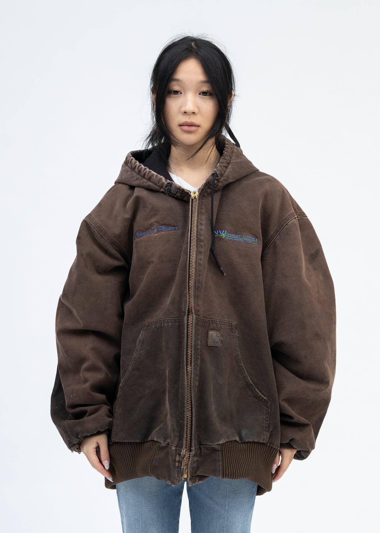 Vintage Brown Carhartt Hooded Jacket – 017 Shop