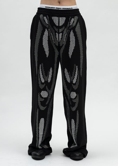 BLACK FLUFFY CARGO PANTS – 017 Shop