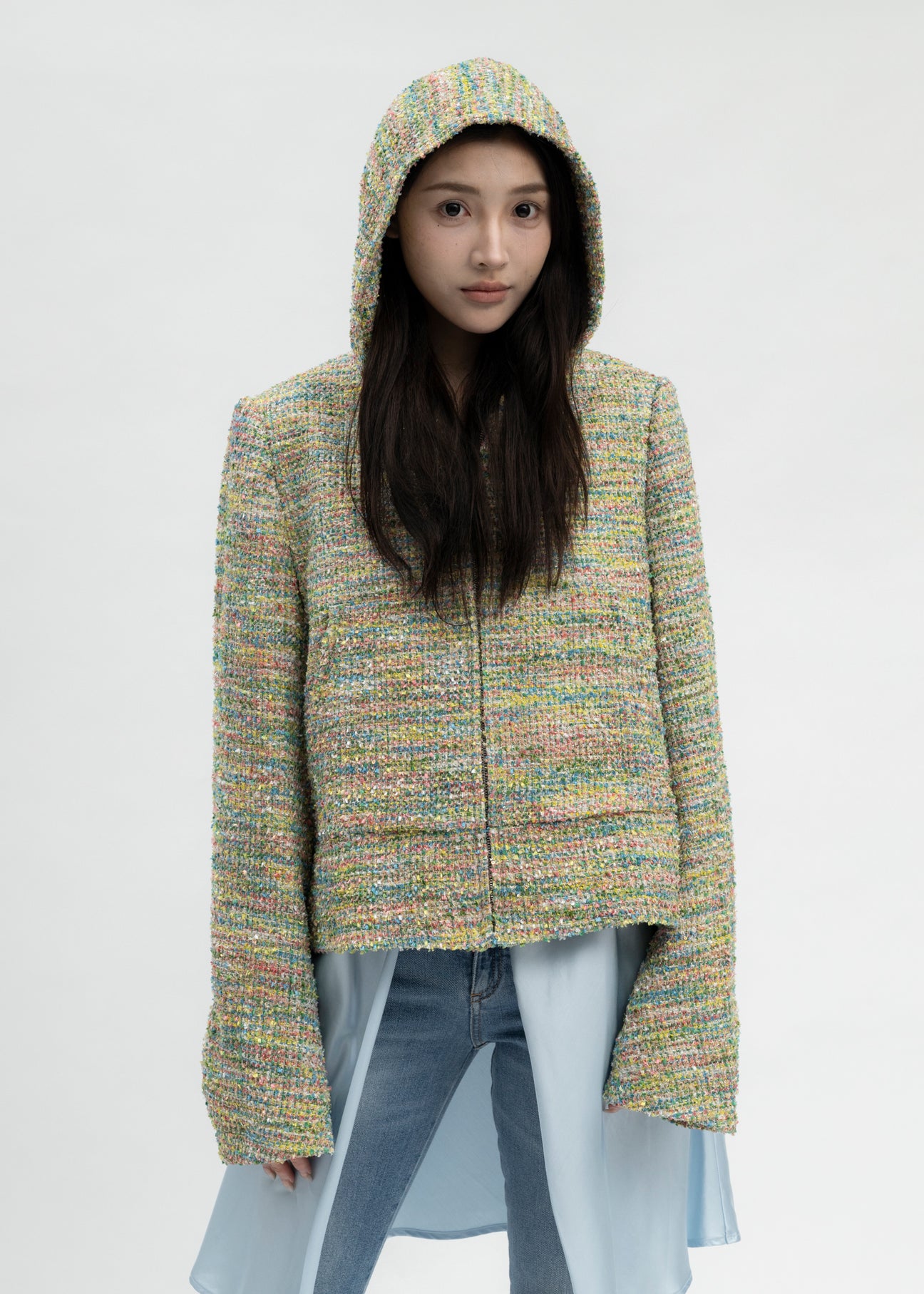 CANDY TWEED ZIP-UP HOODIE – 017 Shop