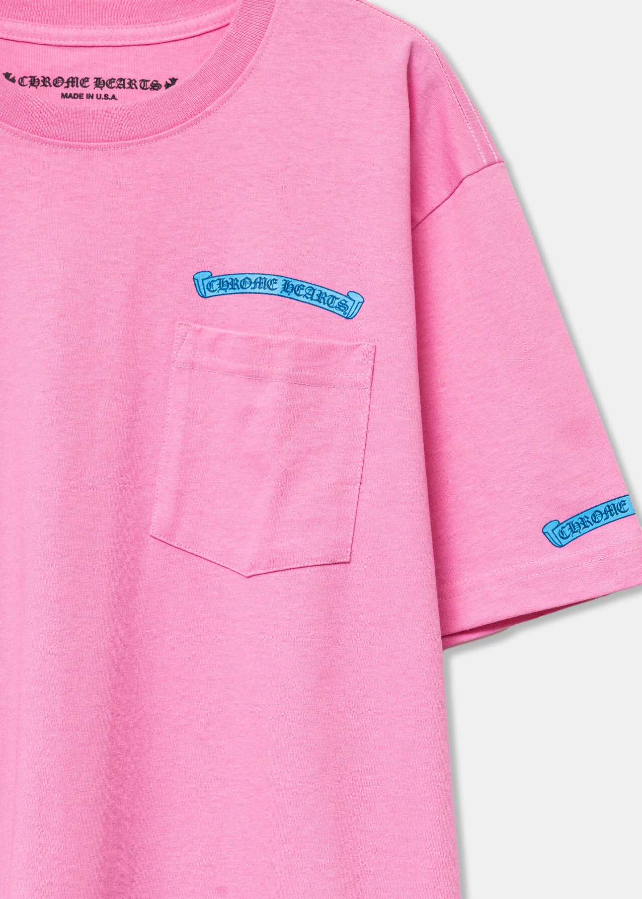 Pink Blue Scroll Tee – 017 Shop