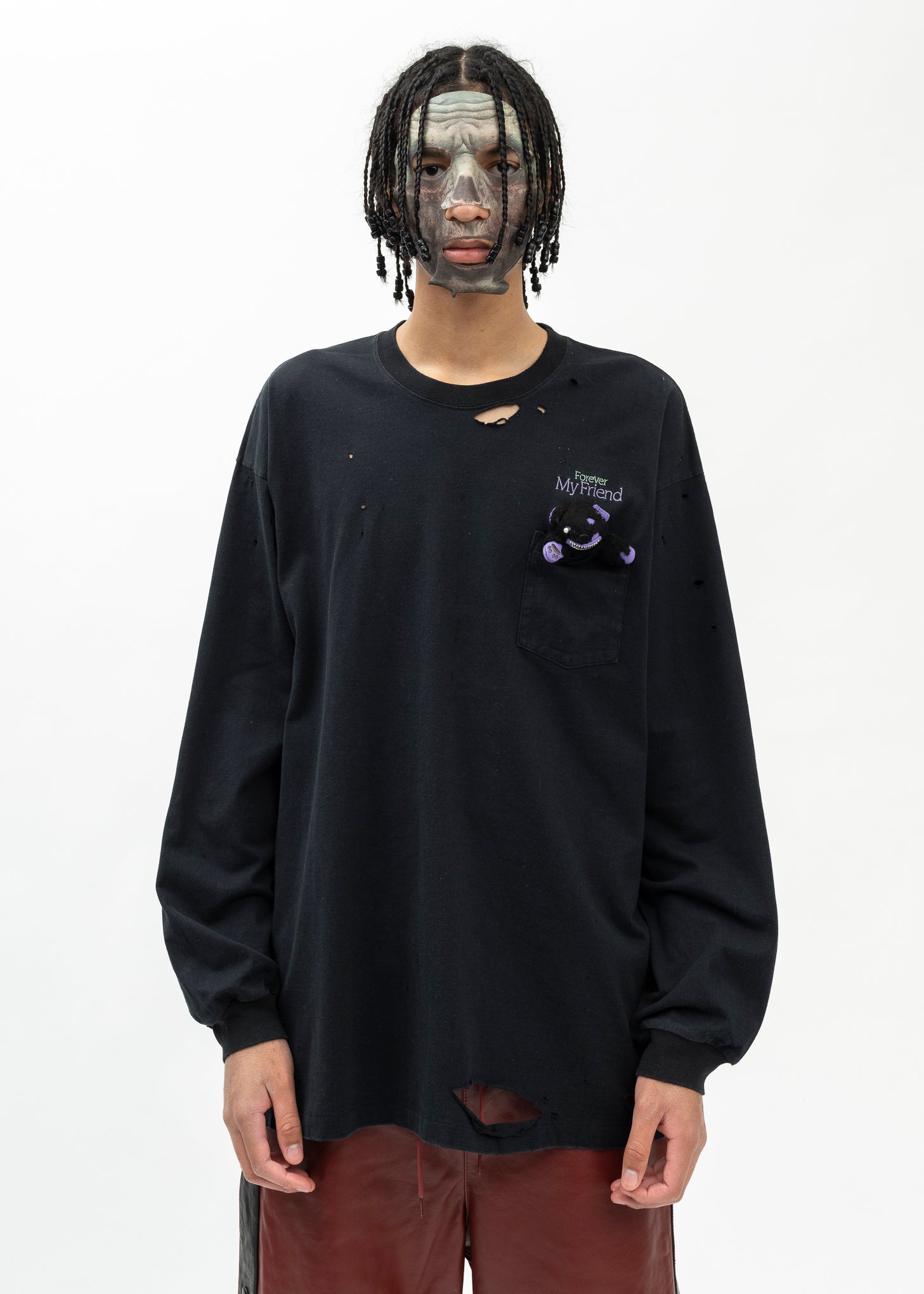 トップス T SHIRT WITH MY FRIEND BLACK T-SHIRT WITH MY FRIEND – 017 Shop