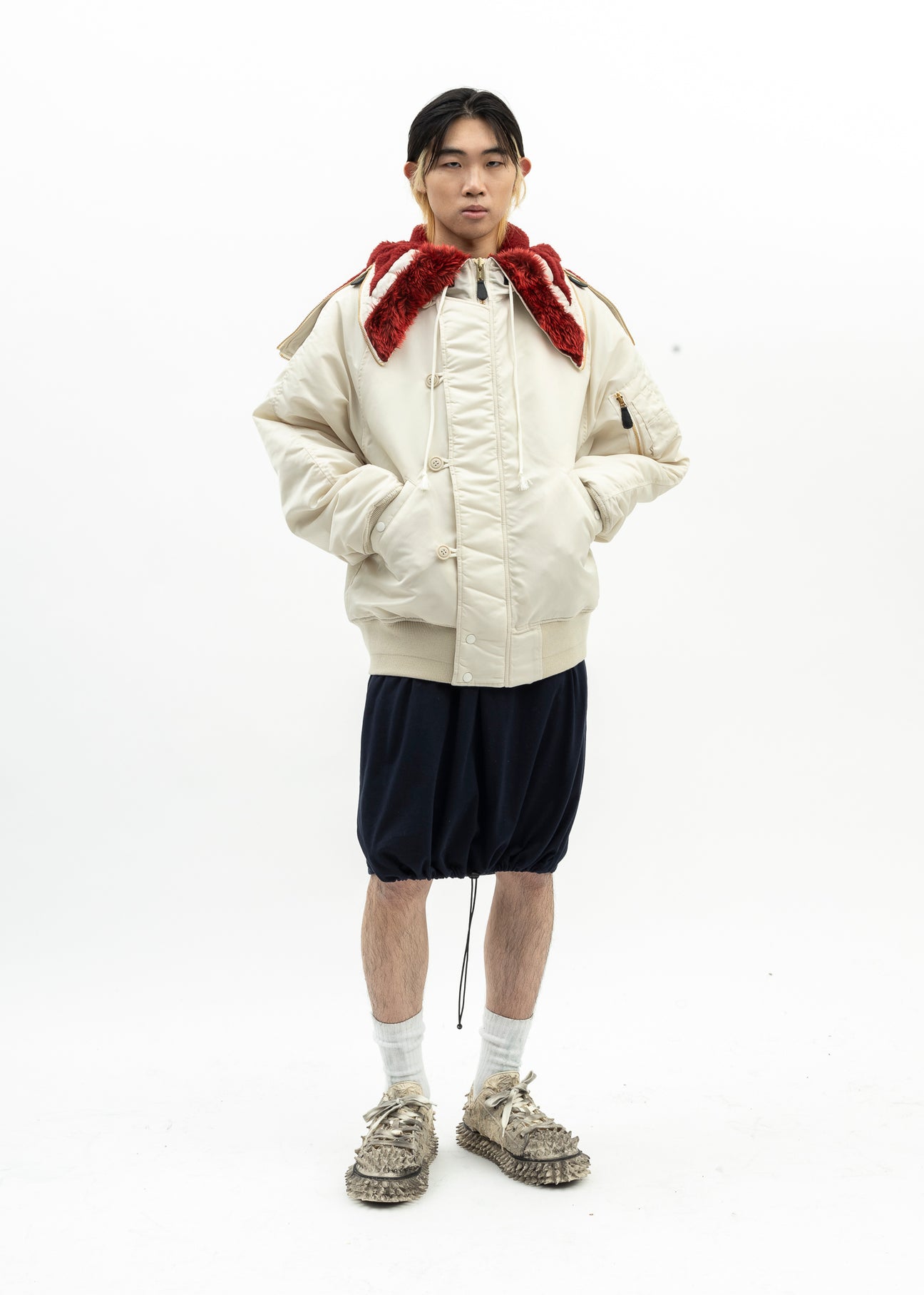 ジャケット・アウター Petal Mouth Hood Bomber Jacket N-2B doublet