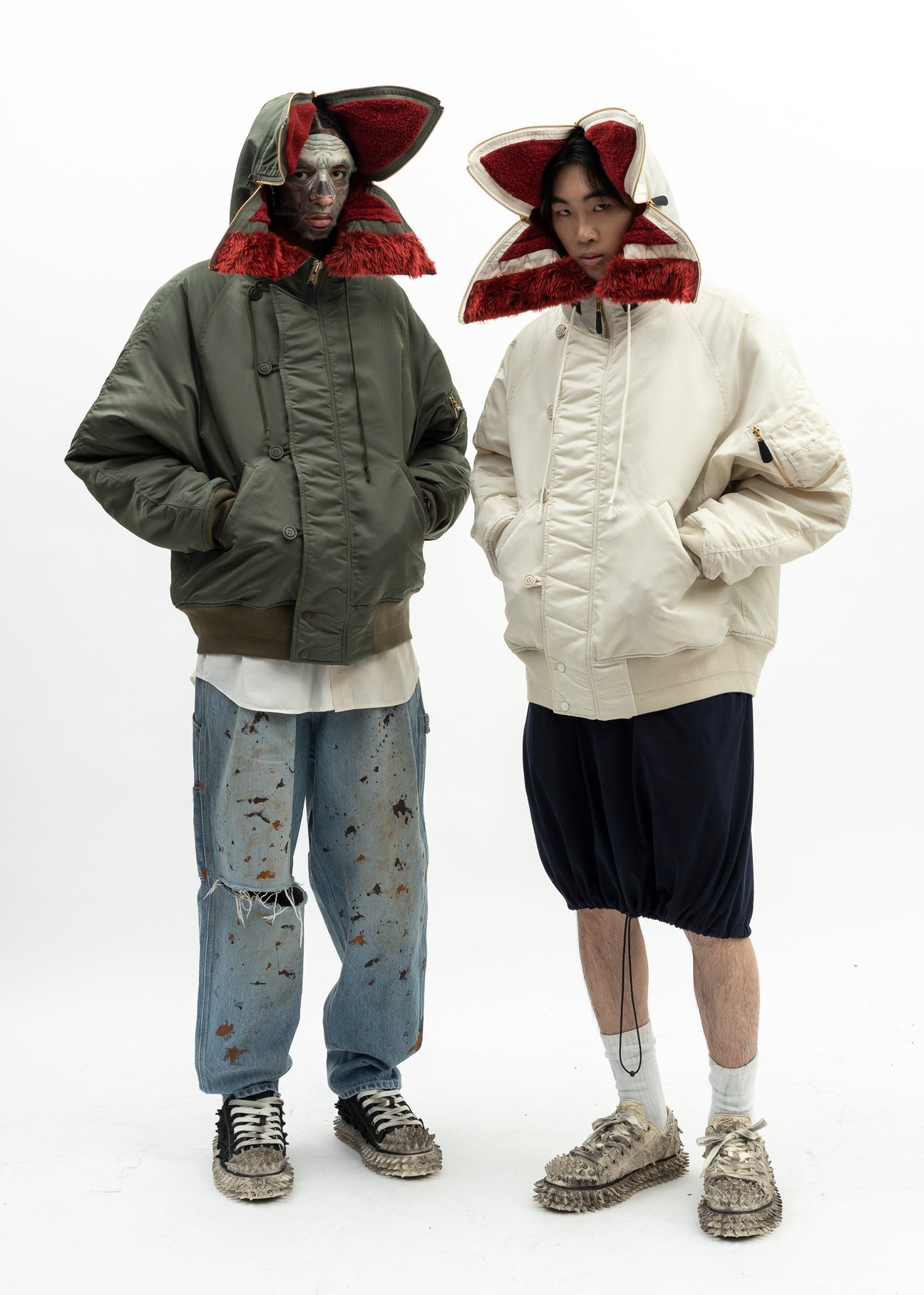 IVORY PETAL MOUTH HOOD BOMBER JACKET – 017 Shop