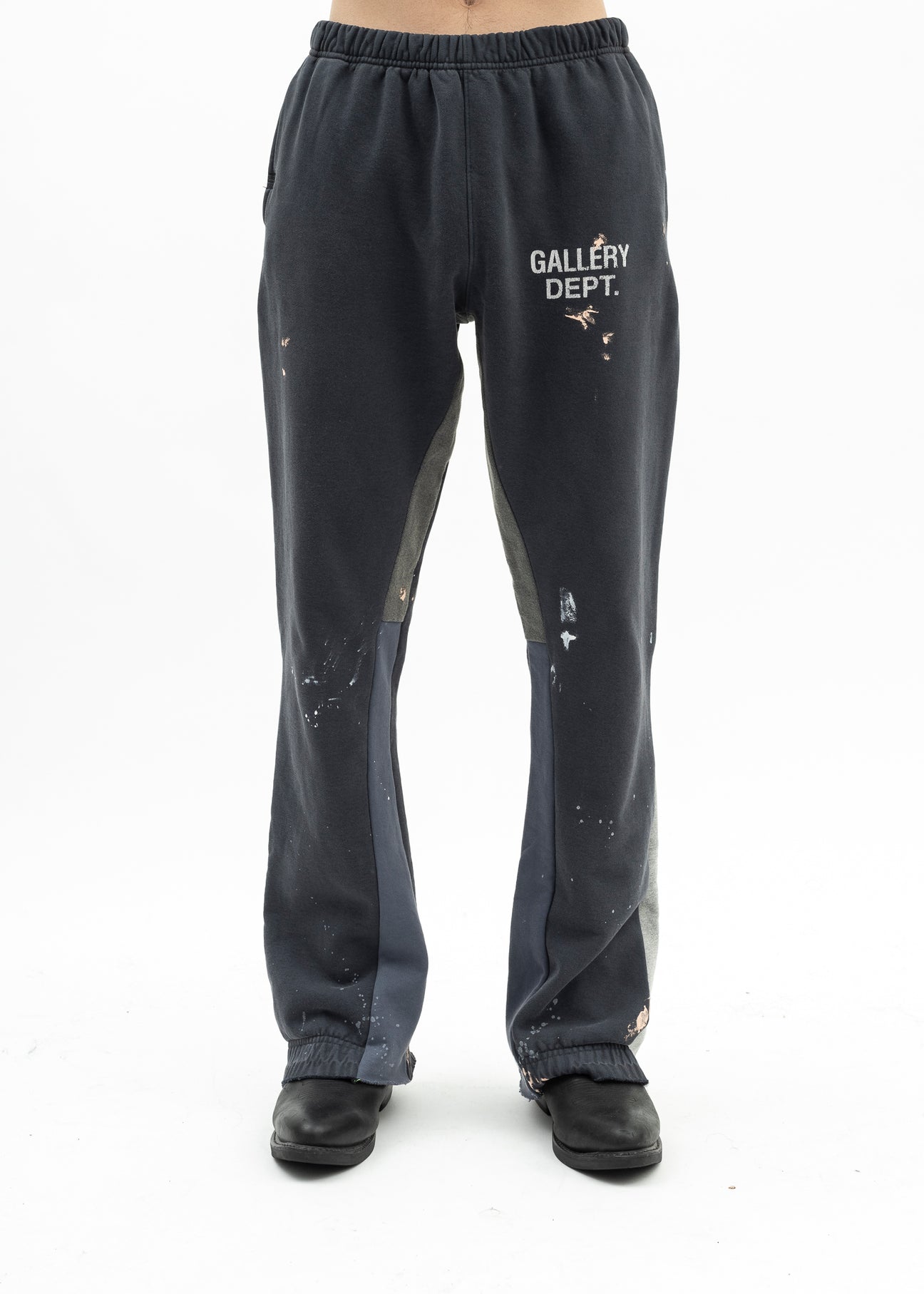 Gallery Dept Painted Flare Washed Black Sweatpants – 017 Shop