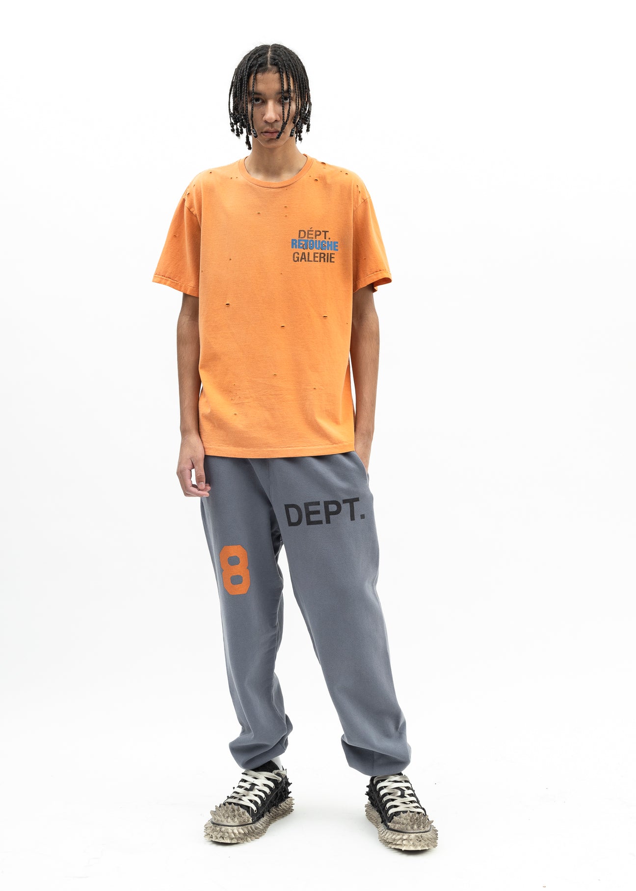 Gallery Dept 8 logo Navy Sweatpants – 017 Shop