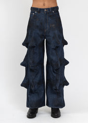 BLACK FAUX-FUR DEVIL PANTS – 017 Shop