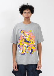 kidill EDWIN ビッグサイズTシャツ Used Pink KIDILL × EDWIN Witchie T-Shirt - Artwork by Trevor Brown