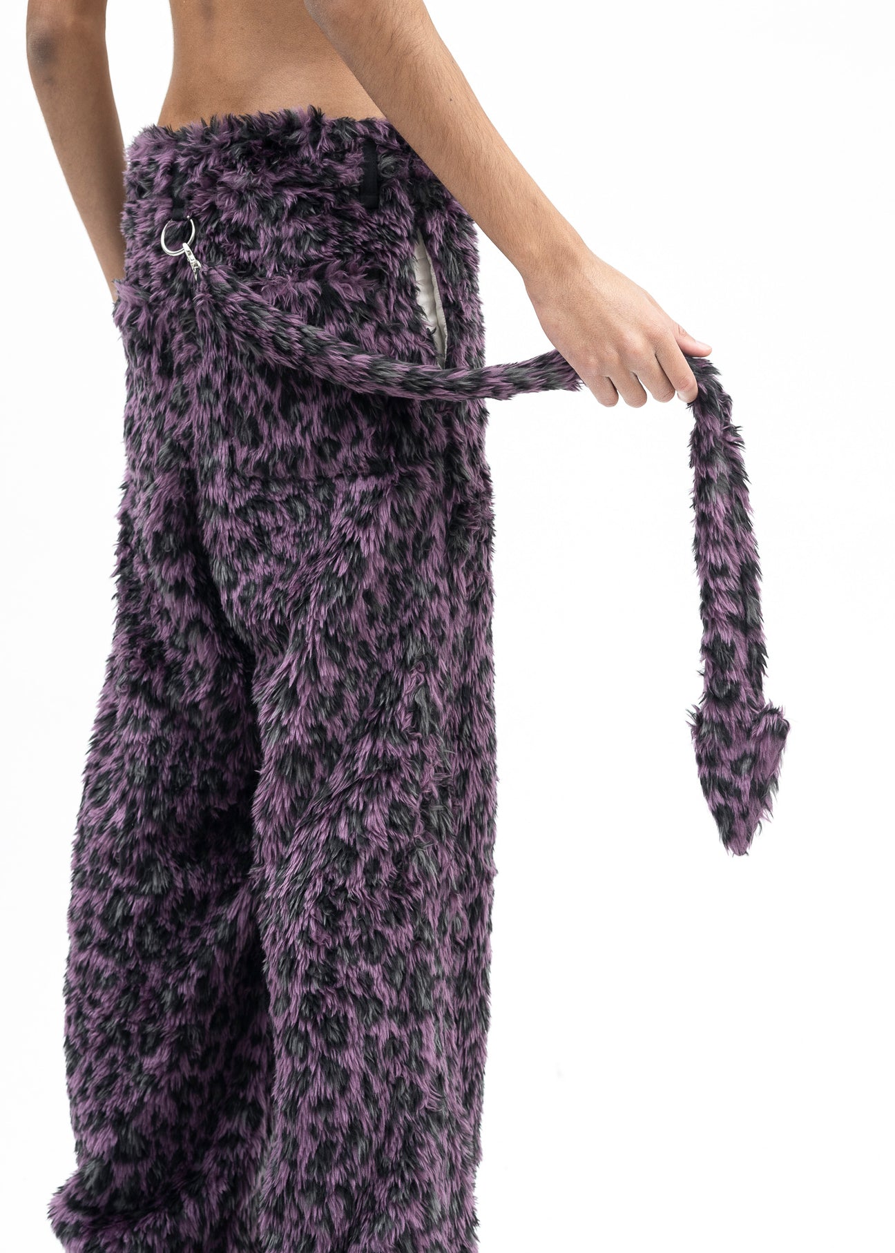 PURPLE LEOPARD FAUX-FUR DEVIL PANTS – 017 Shop