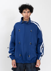 Black Chaos Embroidery Suede Track Jacket – 017 Shop