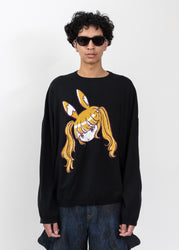 BLACK SPIDER KNIT PULLOVER COLLABORATION WITH RURUMU: – 017 Shop