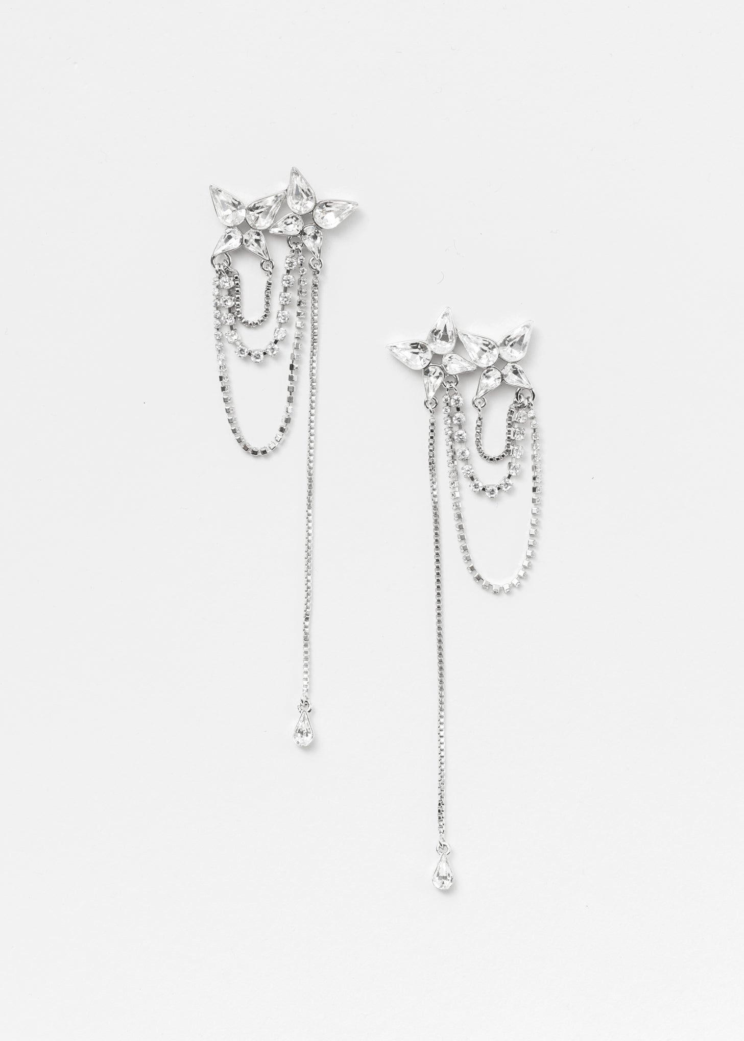 Silver And Rhinestone XIXLI CHANMIAN Earring - Single – 017 Shop