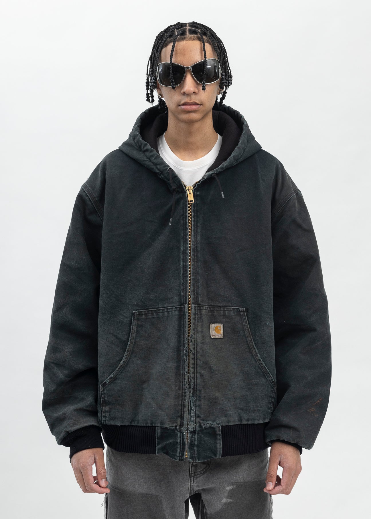 Carhartt Jacket Hoodie Black Carhartt Men's Black Rutland Thermal