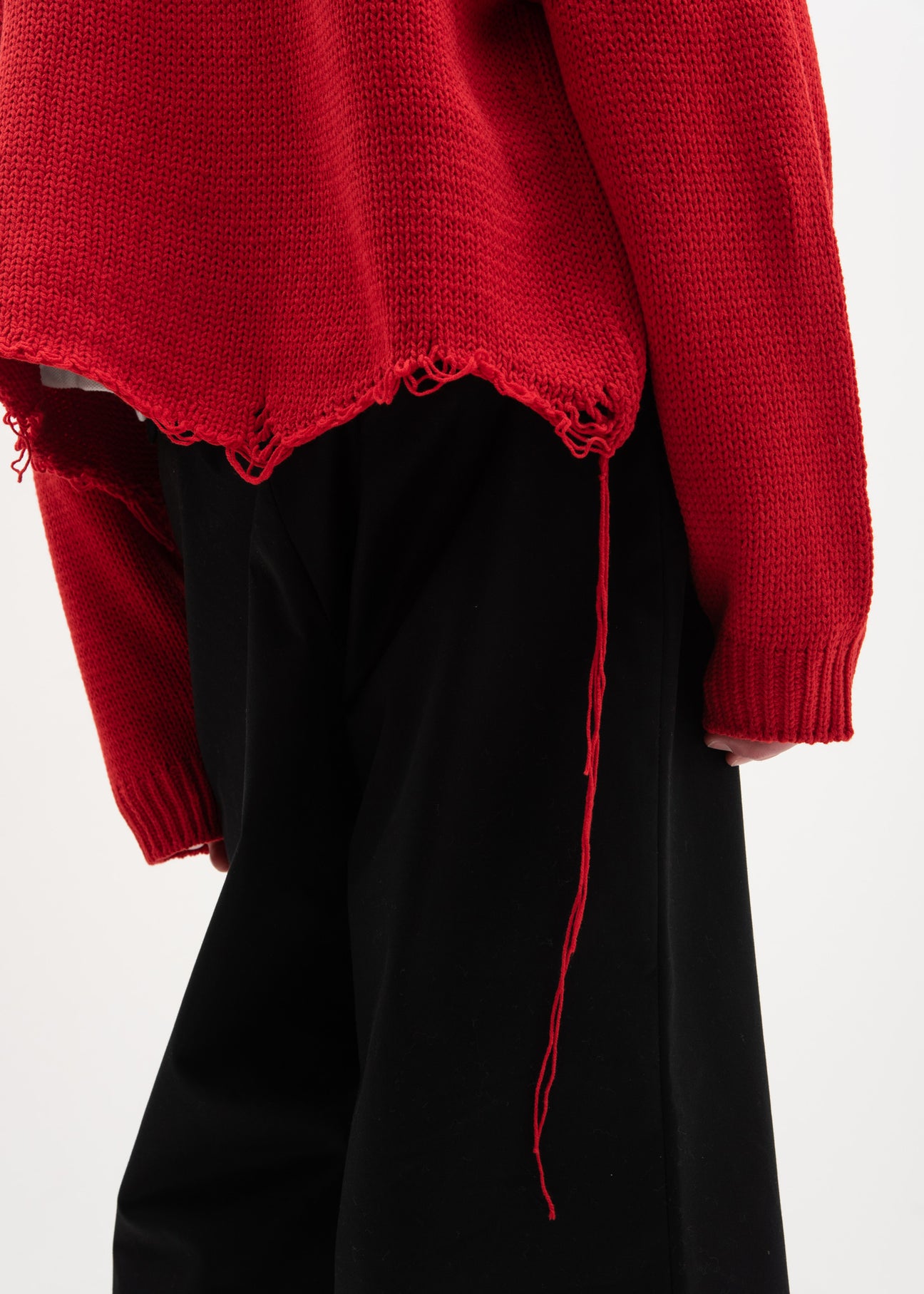 Red 3D Patch Cut Off Cardigan – 017 Shop