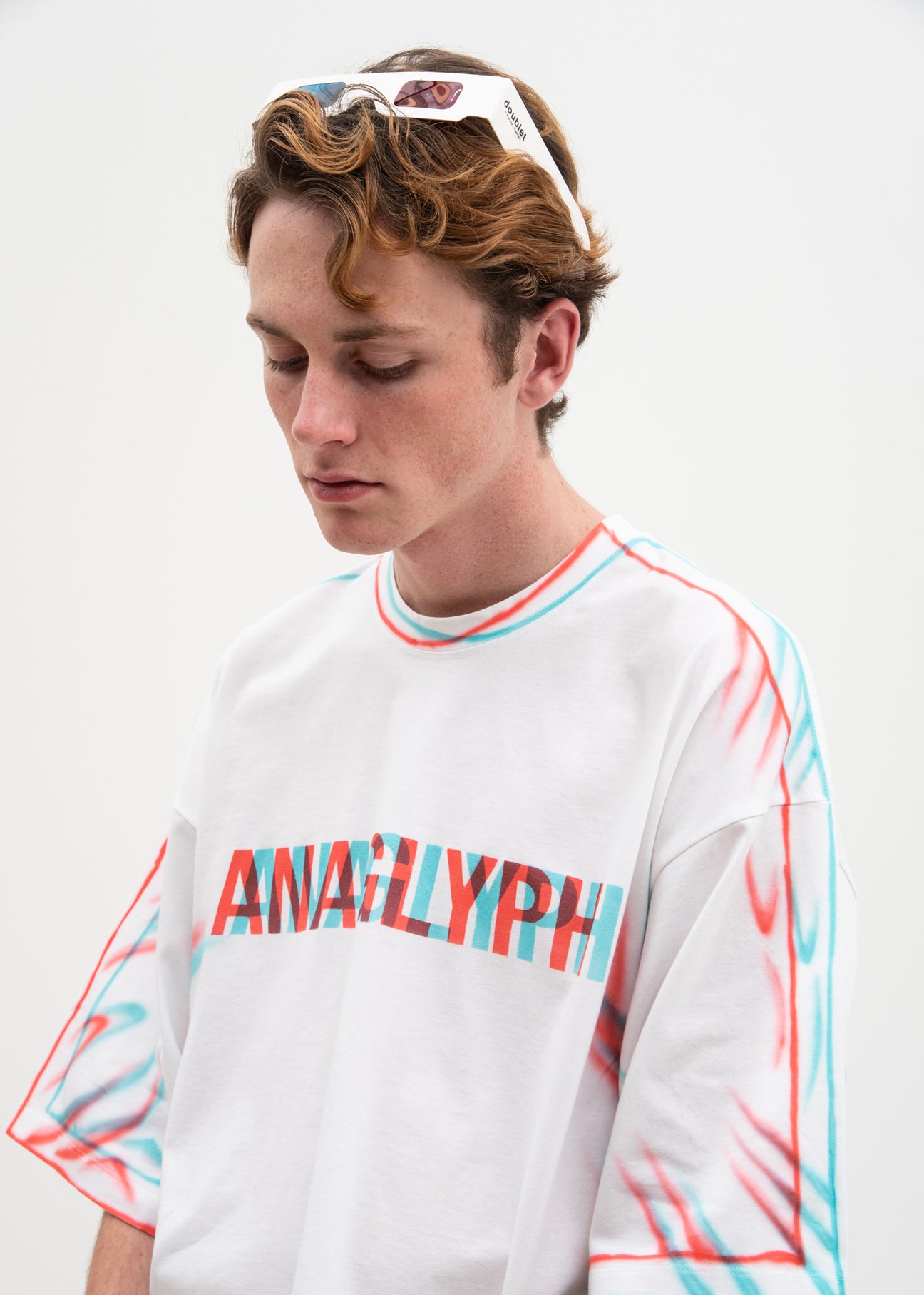 doublet ANAGLYPH HAND-PAINTED T-SHIRT