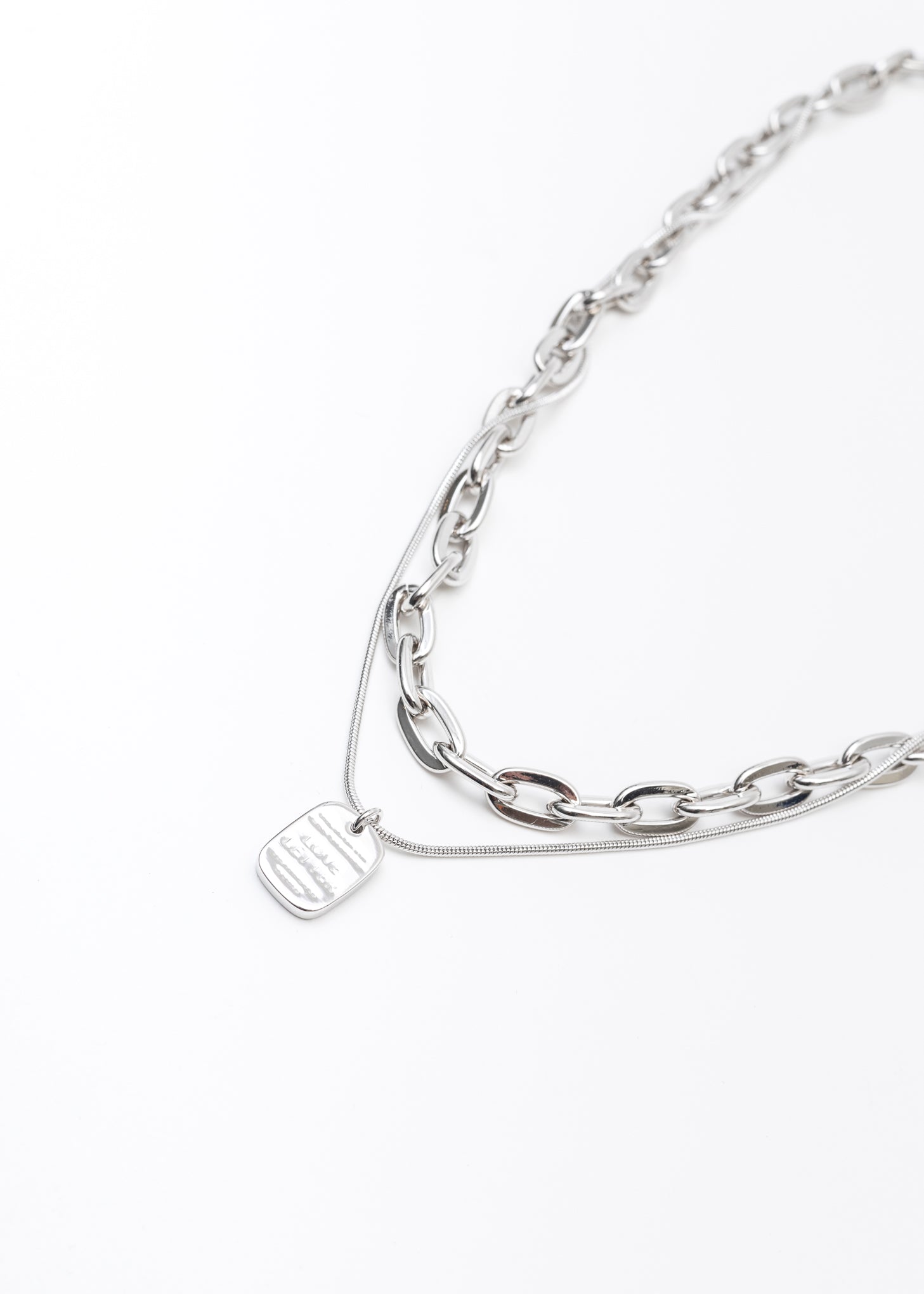 Silver LOEV LETTER Necklace Set – 017 Shop
