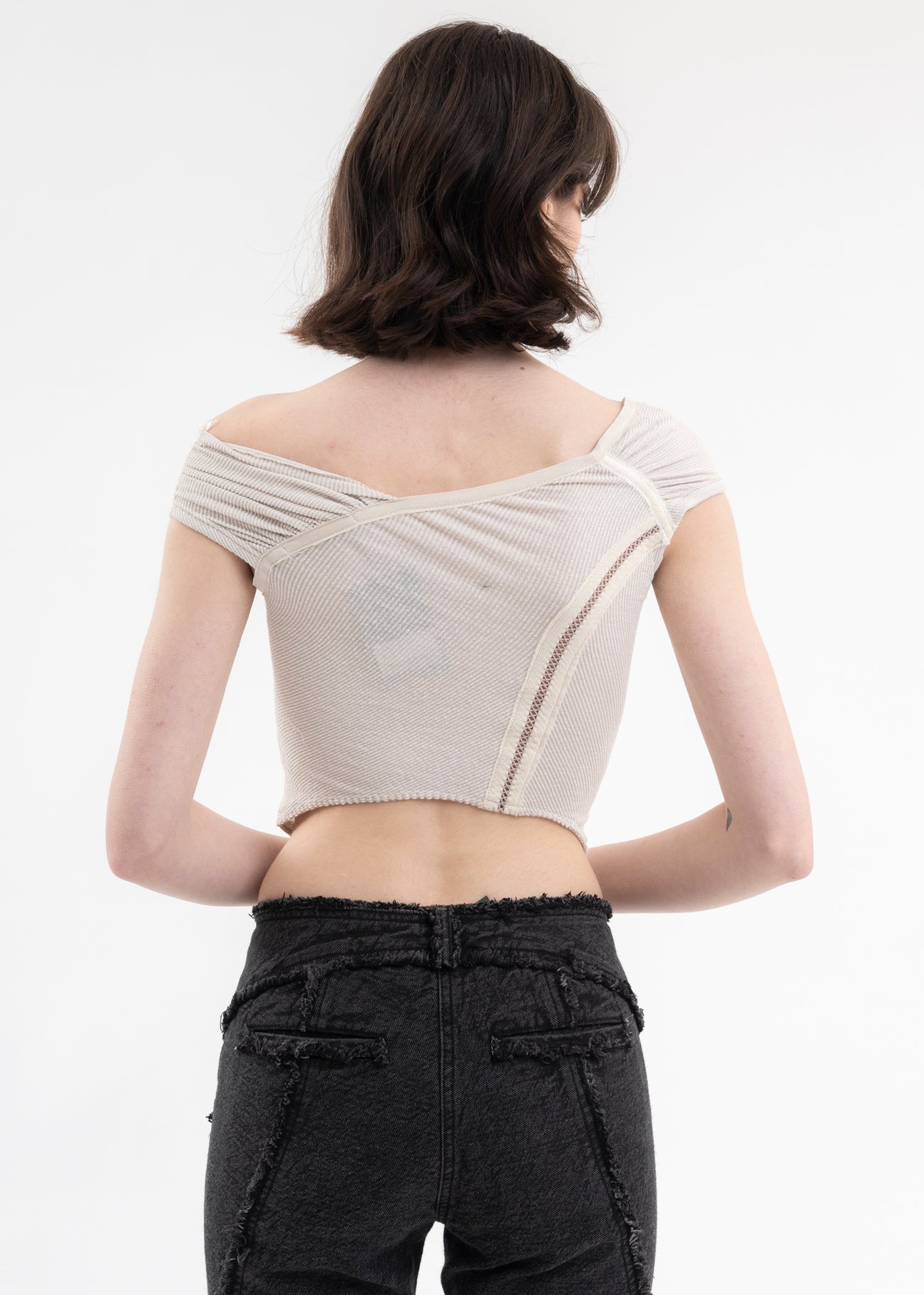 IVORY CROSS STITCH TOP – 017 Shop