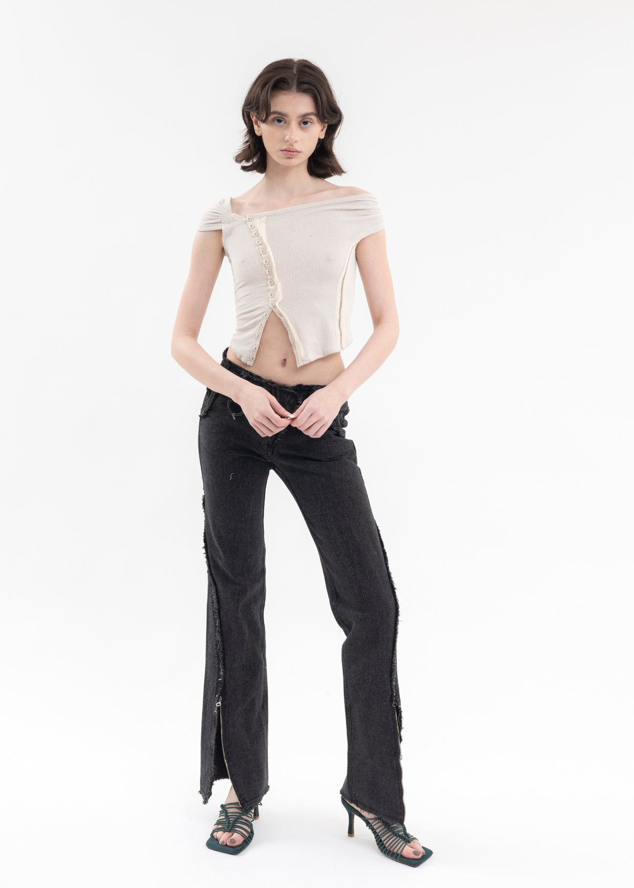 IVORY CROSS STITCH TOP – 017 Shop