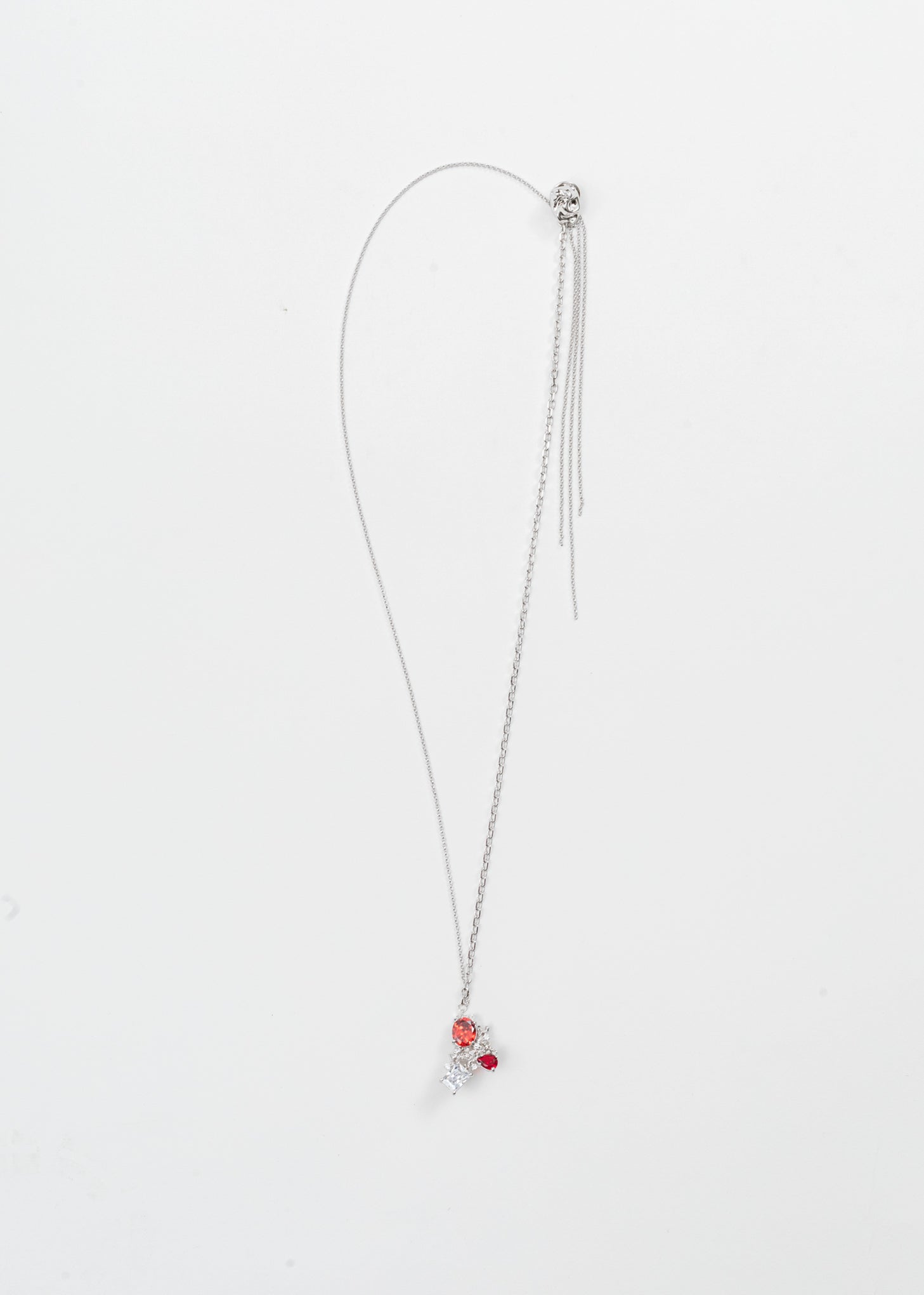 Silver Chains And Multi Stone Pin – 017 Shop
