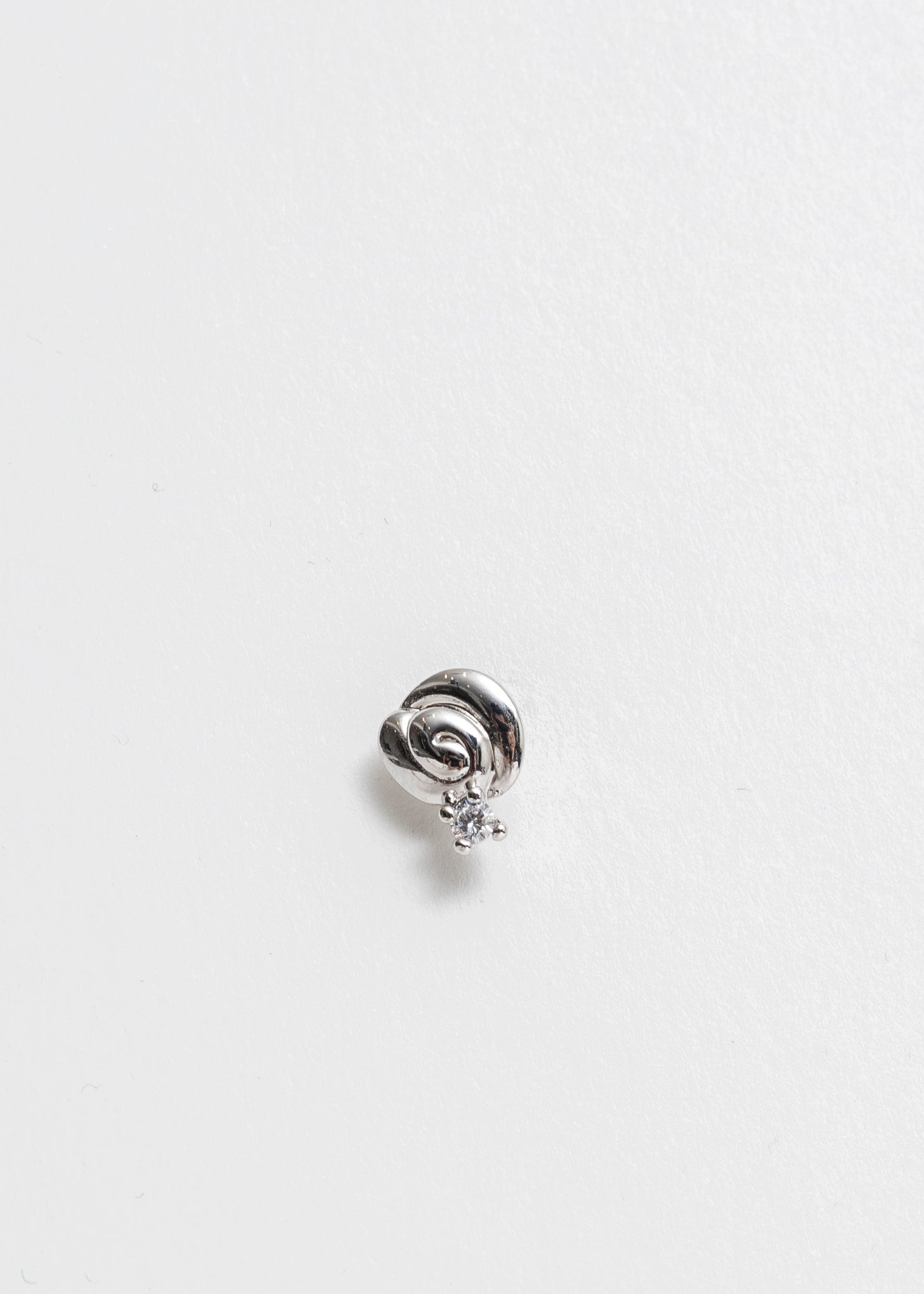 Singular Silver Rhinestone Silver Rose And Rhinestone -Single – 017 Shop