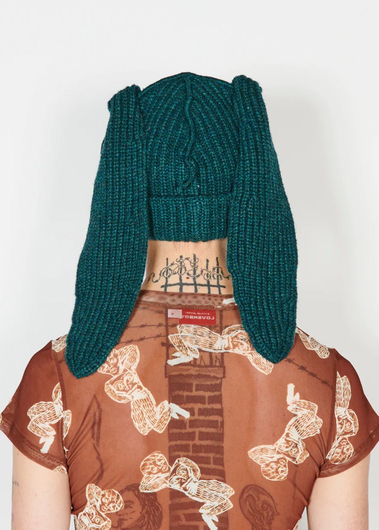 FOREST GREEN CHUNKY RABBIT BEANIE – 017 Shop