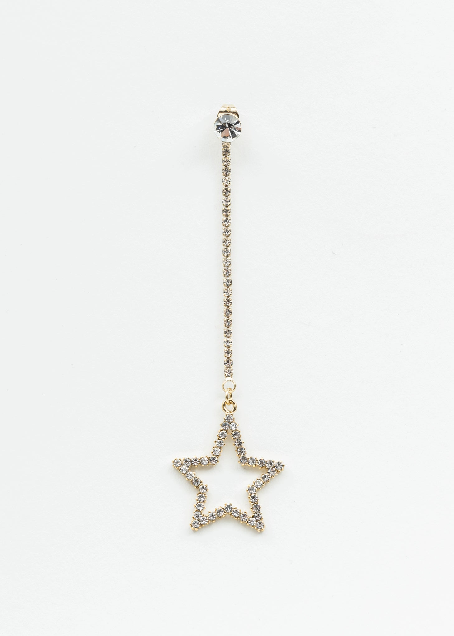 Gold Rhinestone Star Earring - Single – 017 Shop
