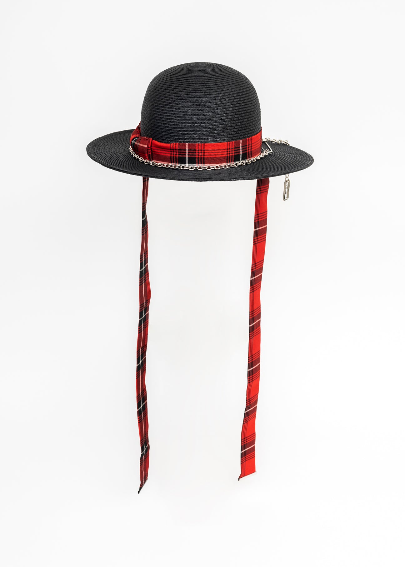 BLACK STRAW BOWLER HAT - KIDILL × CA4LA Collaboration – 017 Shop