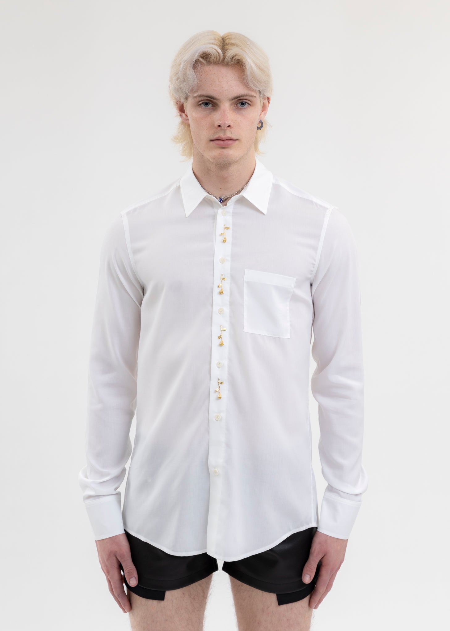 WHITE SHIRT WITH HARDWARE – 017 Shop