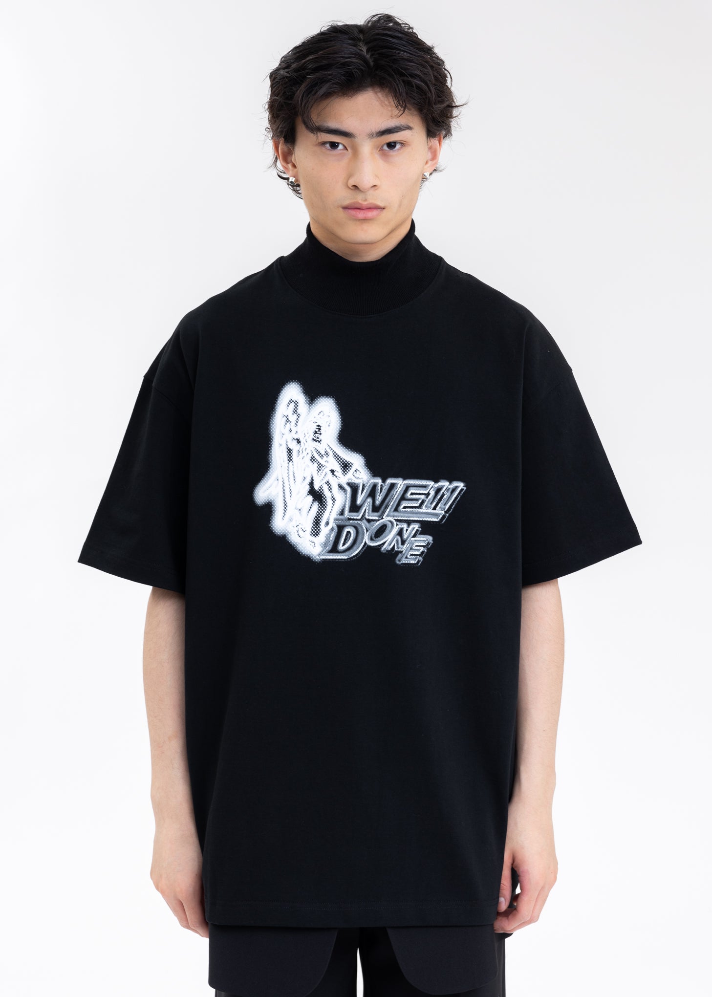 BLACK HIGH NECK T-SHIRT – 017 Shop