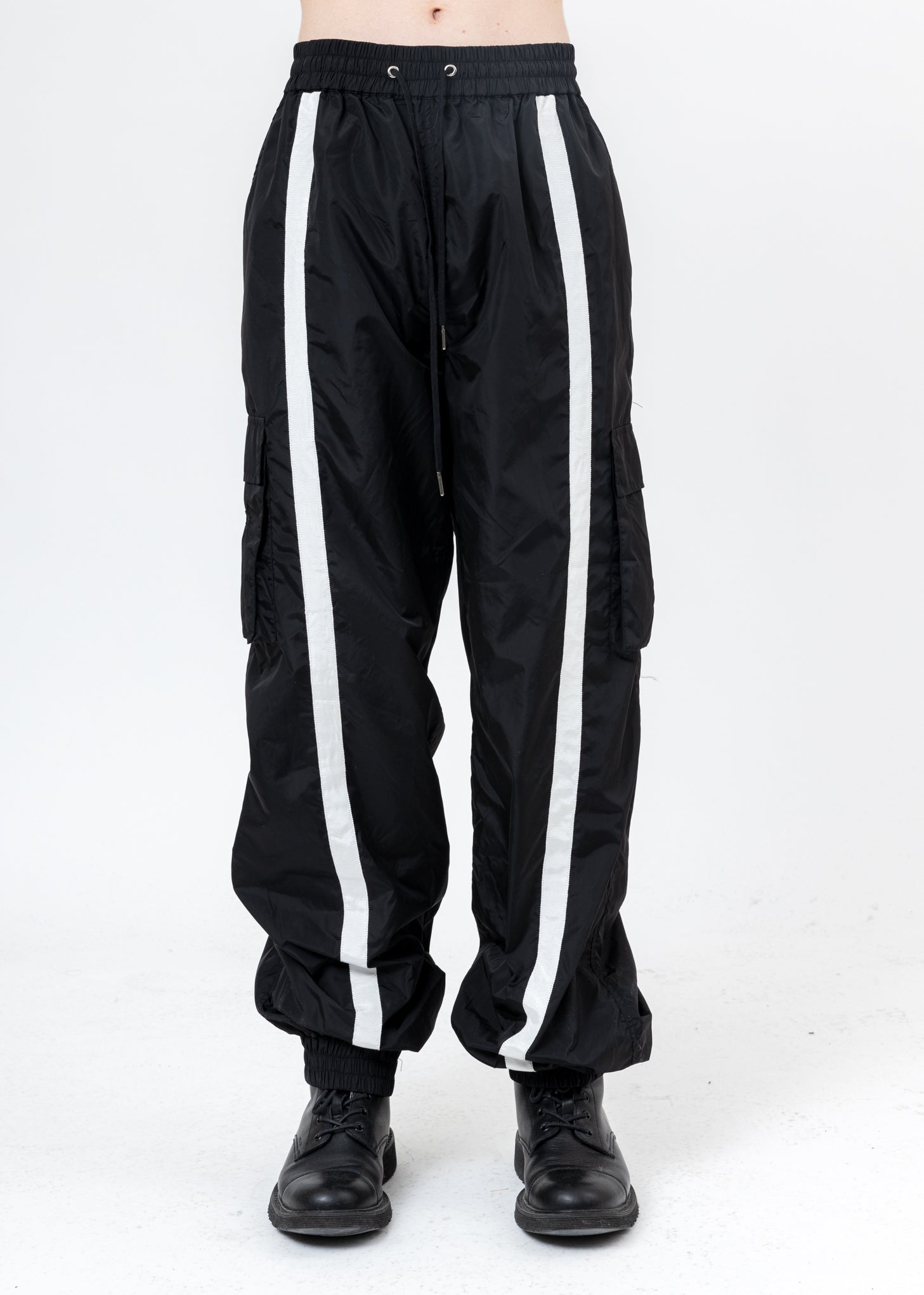 Black Nylon Trackpants – 017 Shop