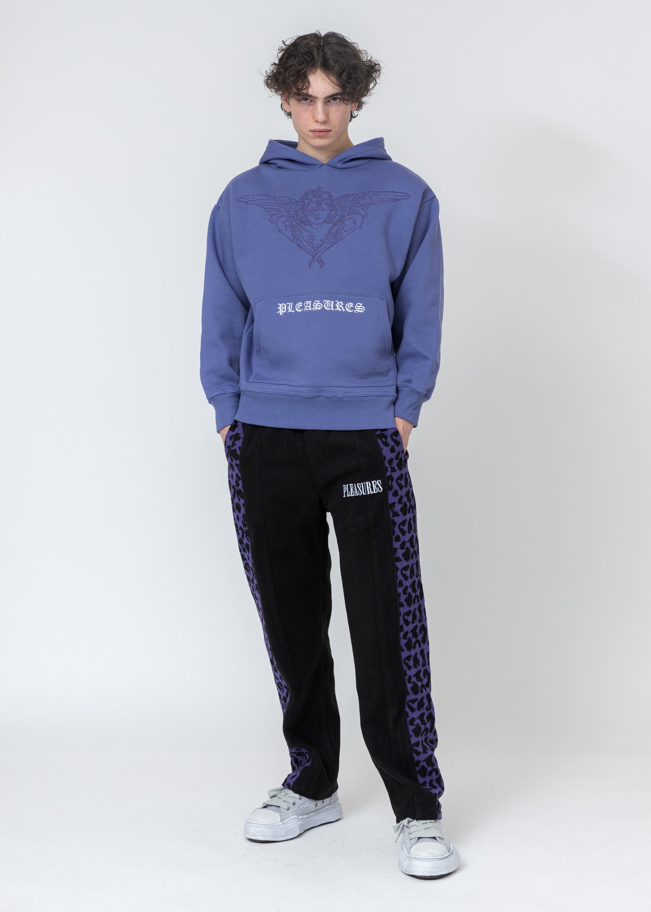 Pleasures angel hoodie purple sale