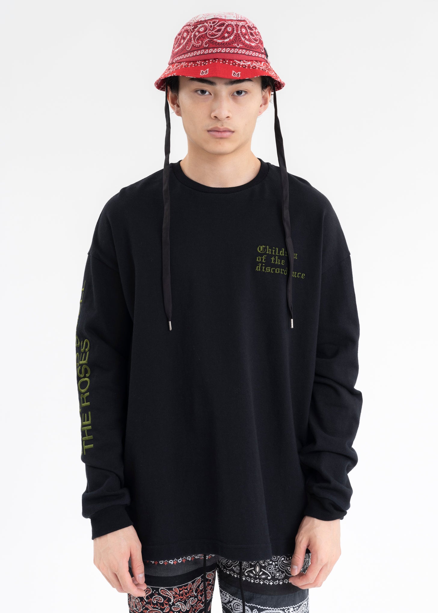 Black Sastr Rose Embroidery Long Sleeves 017 Shop