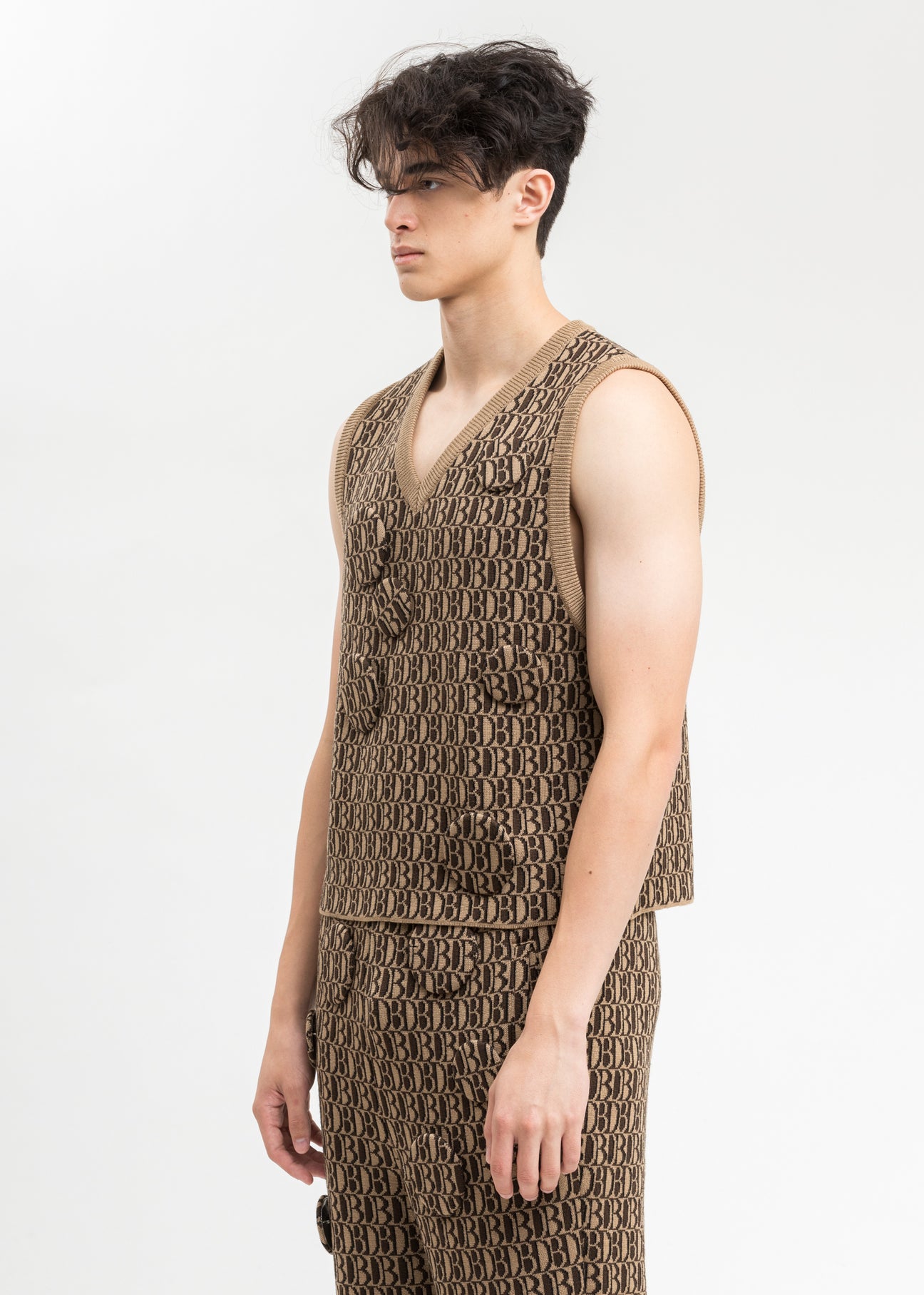 トップス doublet 21aw monogram jq knit vest MONOGRAM JQ KNIT VEST (21AW34KN58) | doublet / トップス (MEN