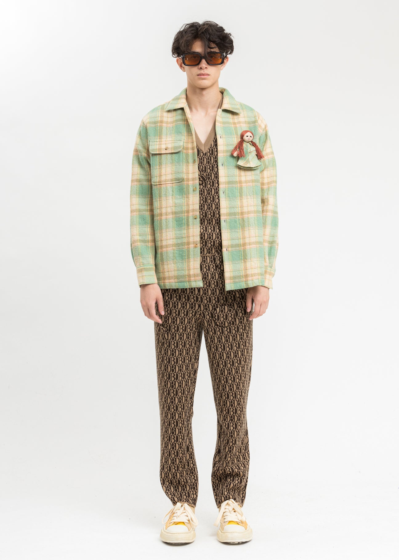 Beige Monogram JQ Knit Vest – 017 Shop