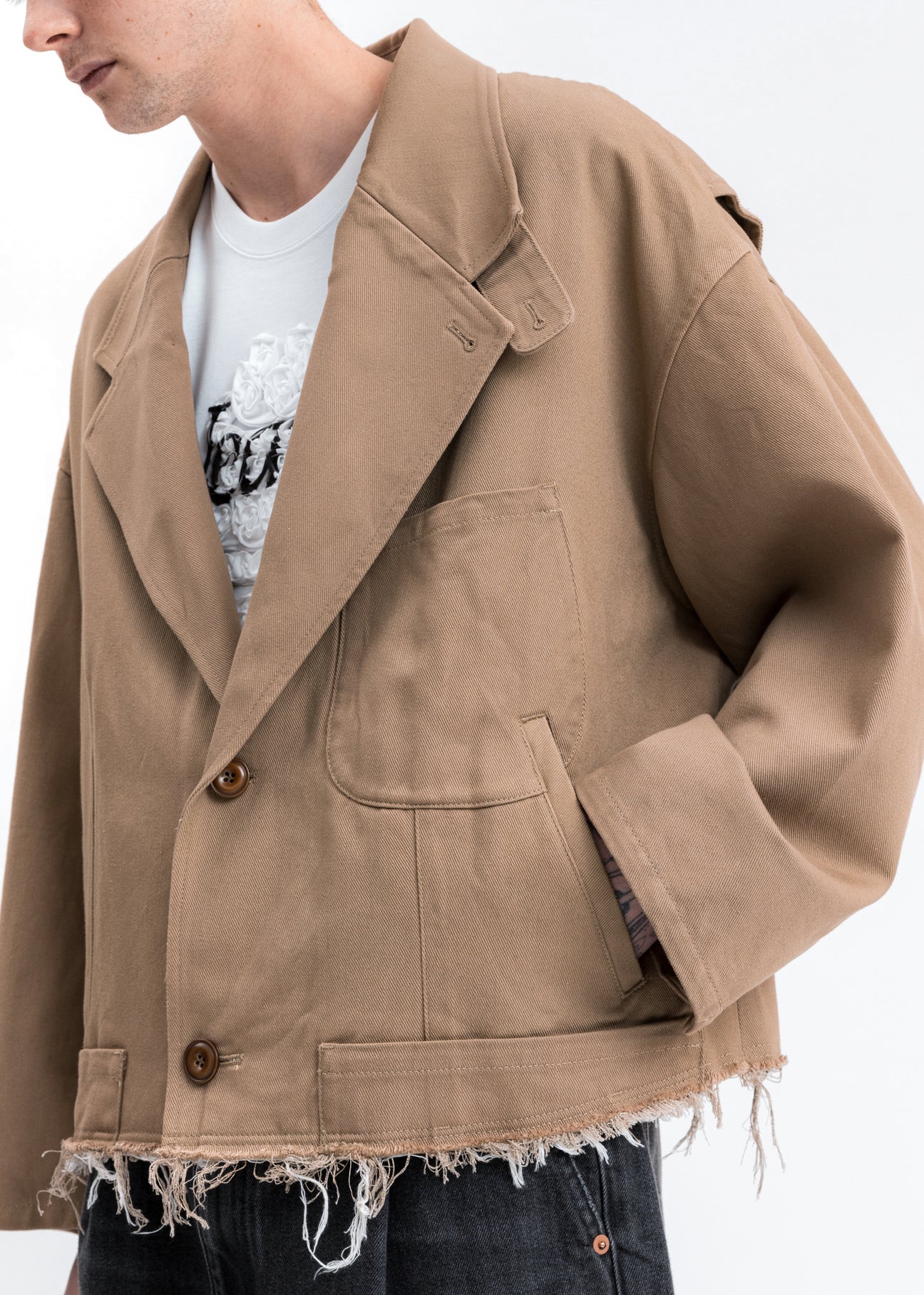 ジャケット・アウター doublet / SILK CHINO CUT-OFF JACKET WISM（ウィズム）の「【doublet / ダブレット】SILK CHINO CUT