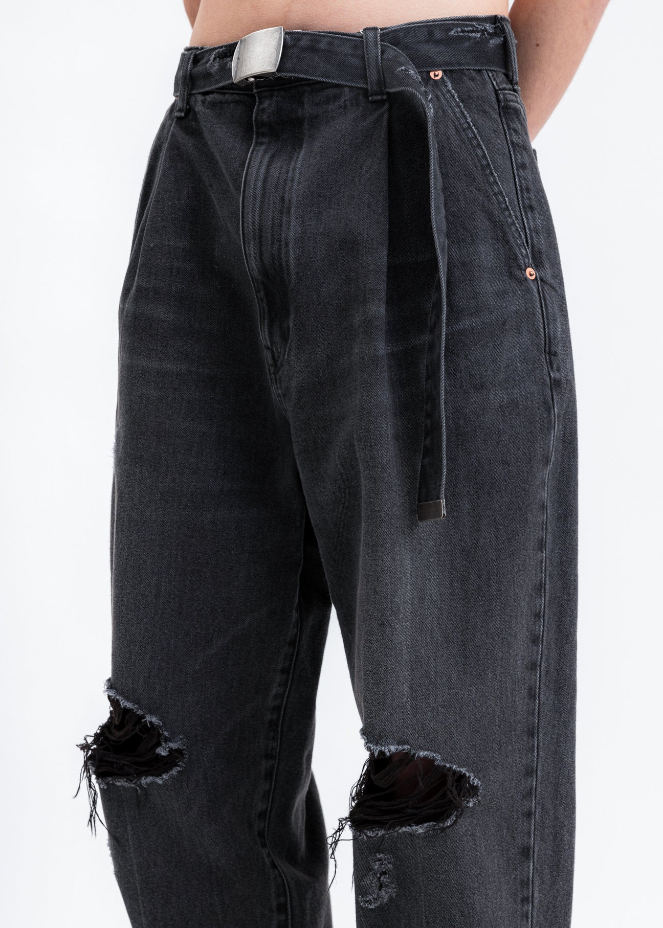 doublet　 DAMAGED SILK DENIM PANTS Black Damaged Silk Denim Pants – 017 Shop