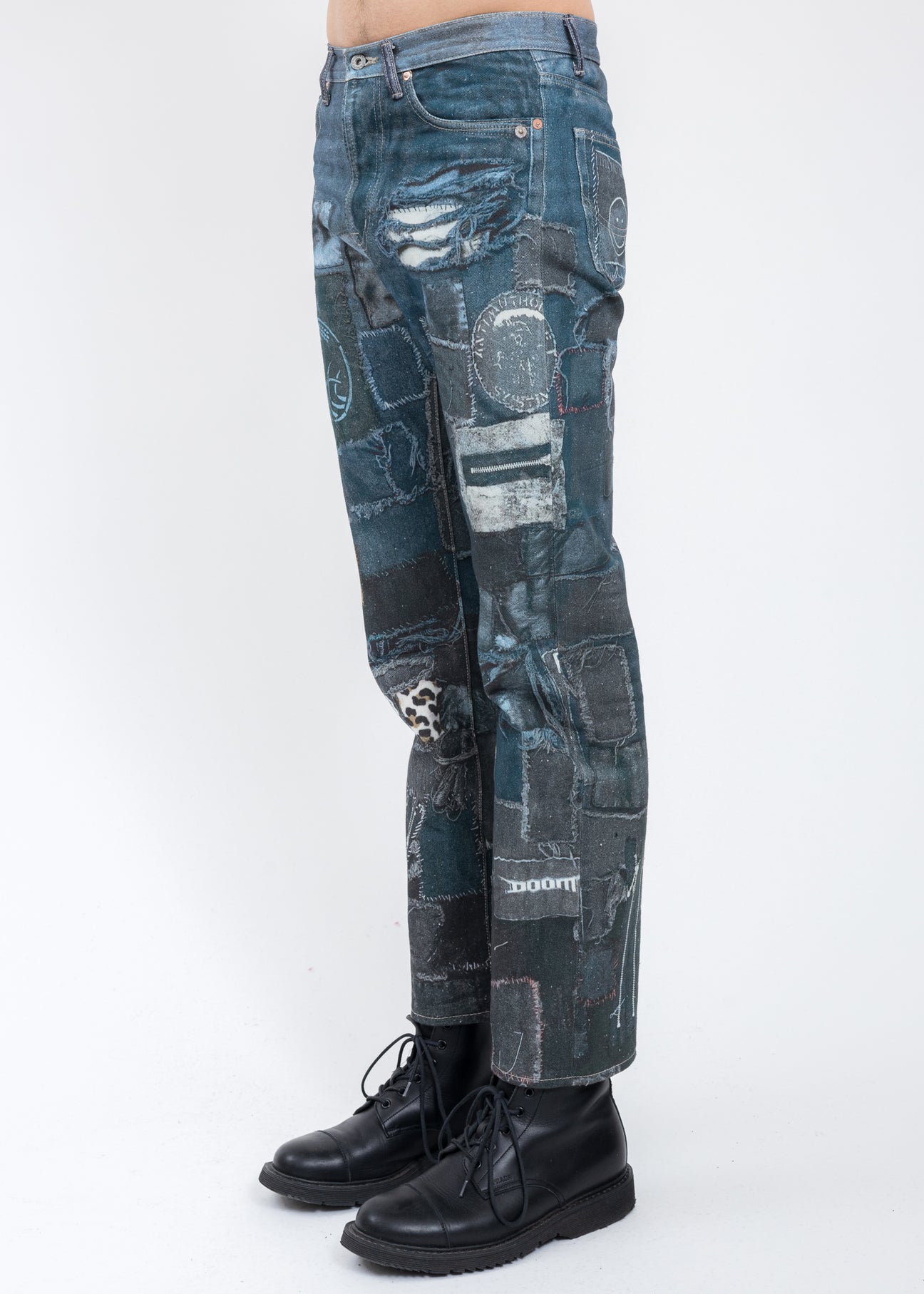 Black PHOTO PRINT Pants – 017 Shop