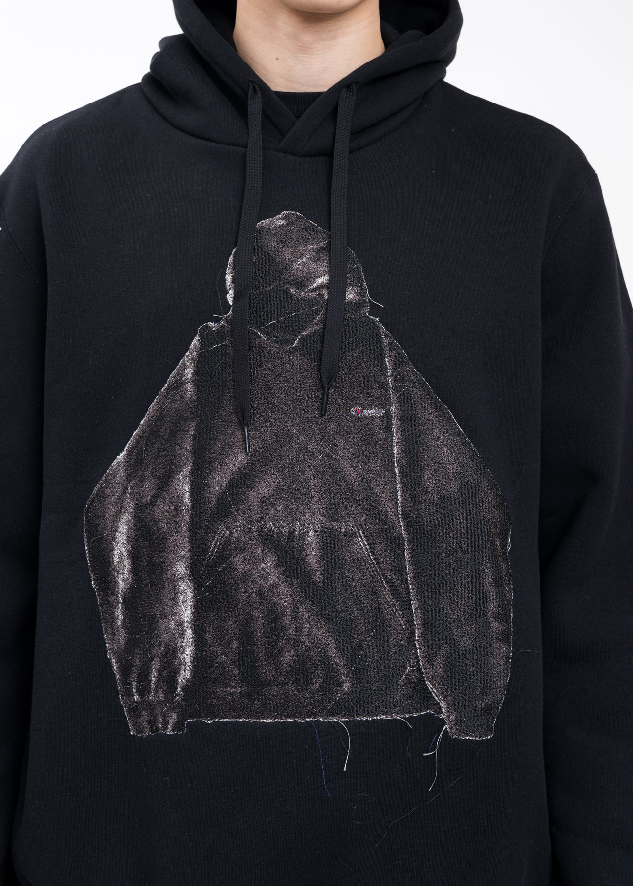 Black “HOODIE” PHOTO STITCH Hoodie – 017 Shop