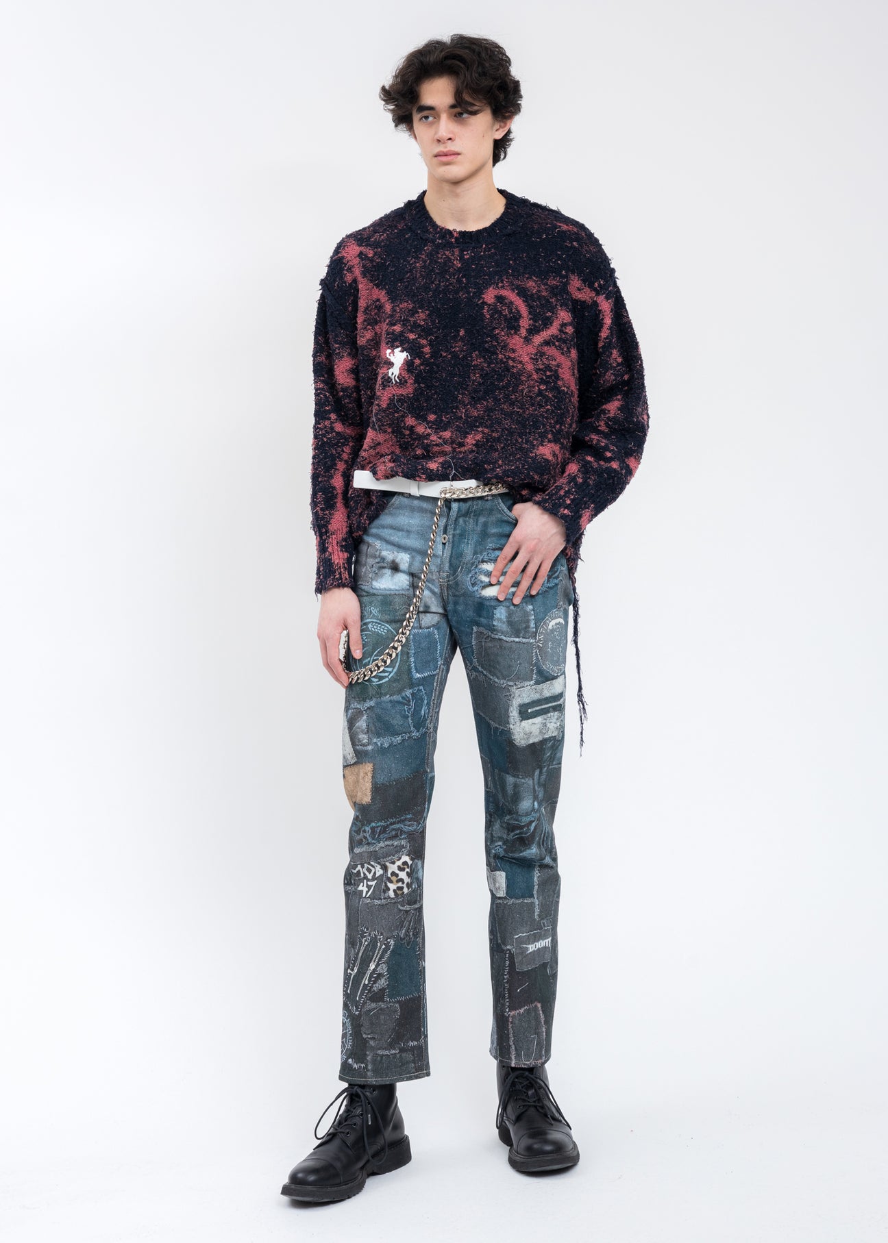 Black PHOTO PRINT Pants – 017 Shop