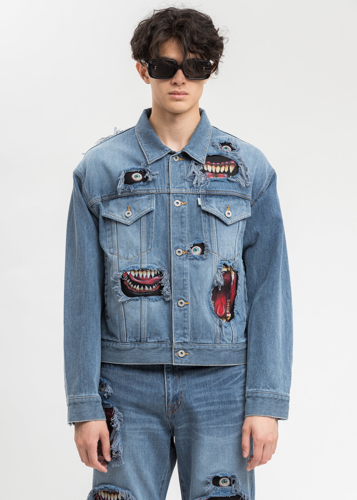 Indigo Recycle Denim Monster Repair Jacket – 017 Shop