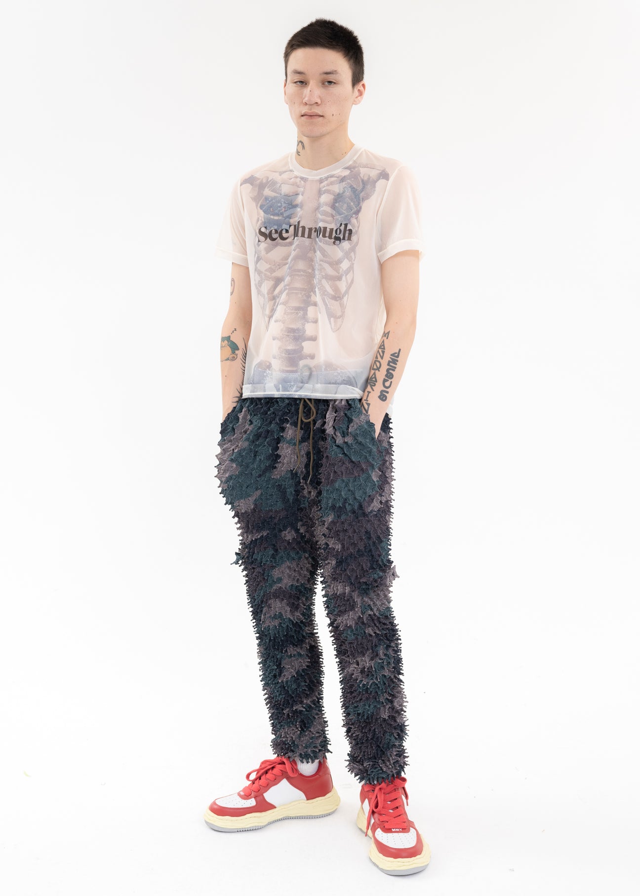 Ivory SEE-THROUGH PRINT T-SHIRT – 017 Shop