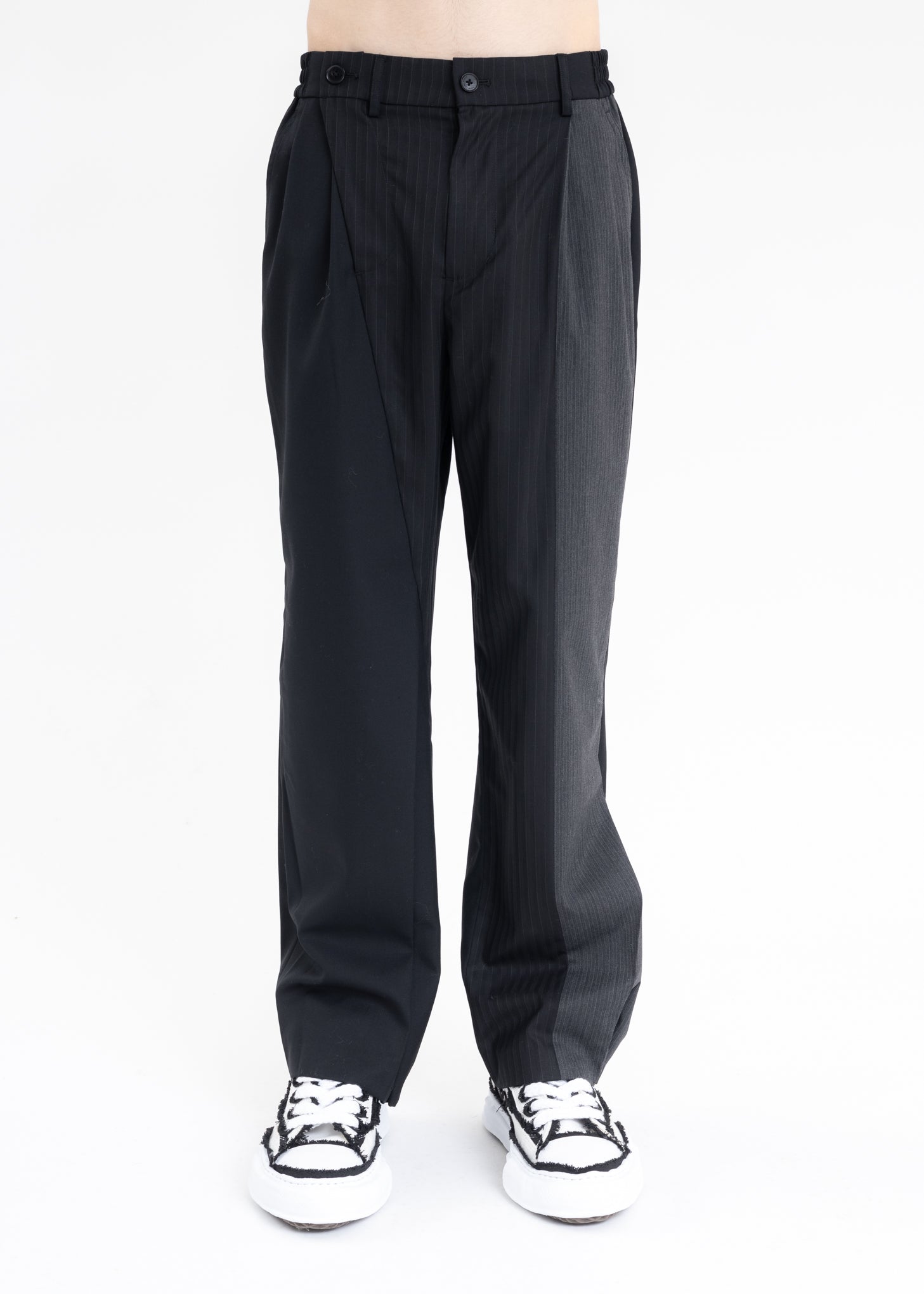 Black DOUBLE TOP FLY TROUSERS – 017 Shop